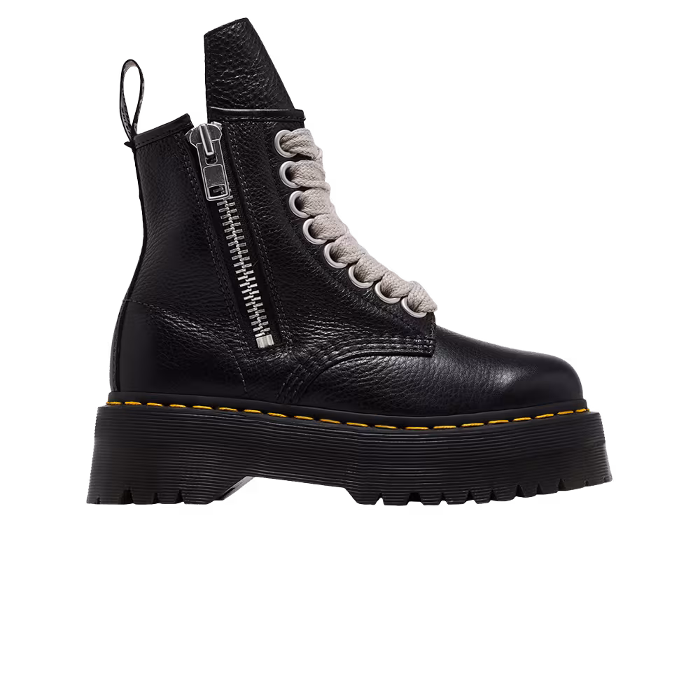 Dr. Martens x Rick Owens Women's Strobe 1460 Quad Sole Jumbo Lace Boot Black