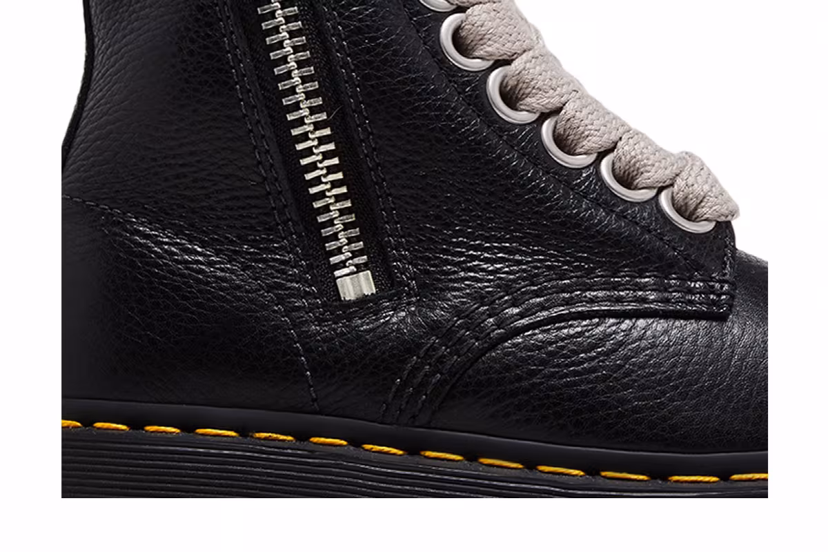 Dr. Martens x Rick Owens Women's Strobe 1460 Quad Sole Jumbo Lace Boot Black, view 3