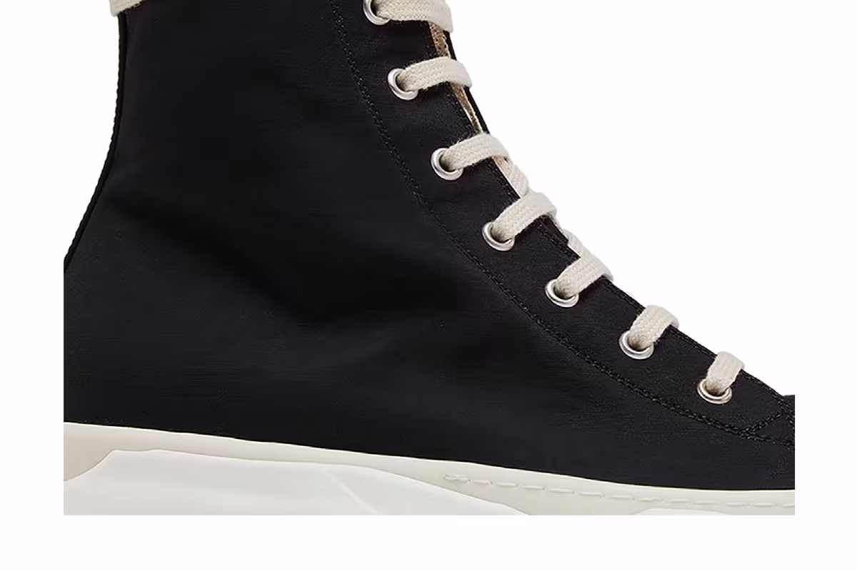 Rick Owens DRKSHDW Fogachine Cotton Nylon Abstract High Black Milk, view 3