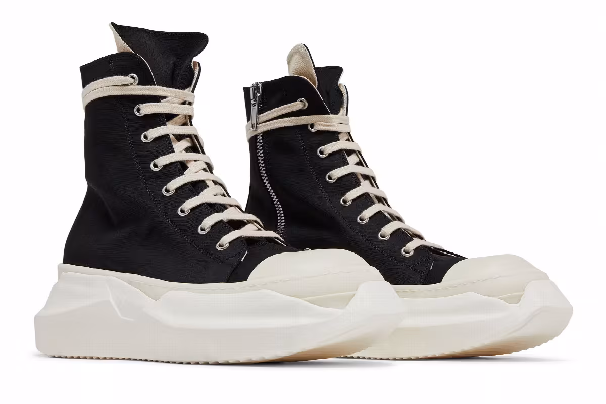 Rick Owens DRKSHDW Fogachine Cotton Nylon Abstract High Black Milk, view 9