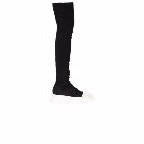 Rick Owens Wmns DRKSHDW Abstract Stockings Boot 'Black Milk'