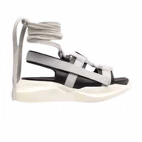 Rick Owens Geth Wrap-Strap Sandal 'Black Pearl'