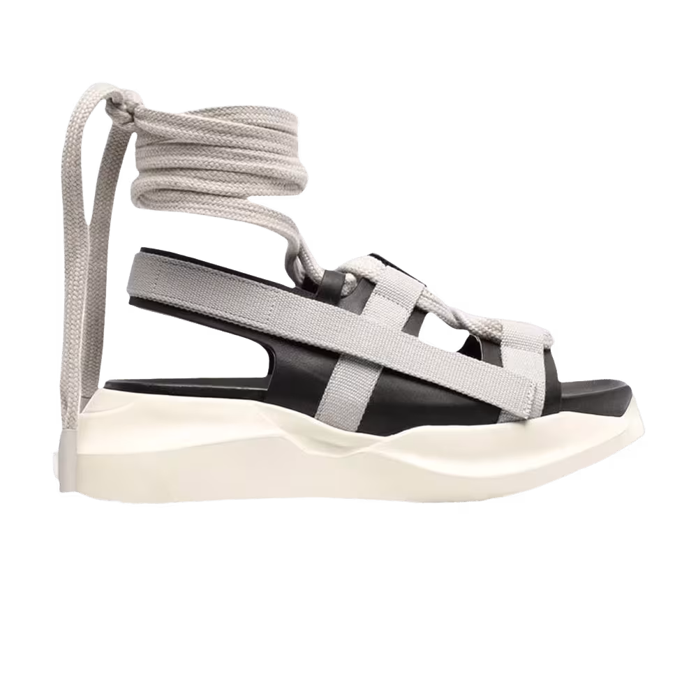 Rick Owens Geth Wrap-Strap Sandal Black Pearl