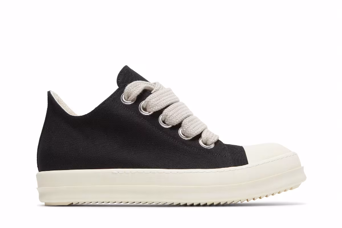 Rick Owens DRKSHDW Fogachine Cotton Megalace Low Black Milk, view 2