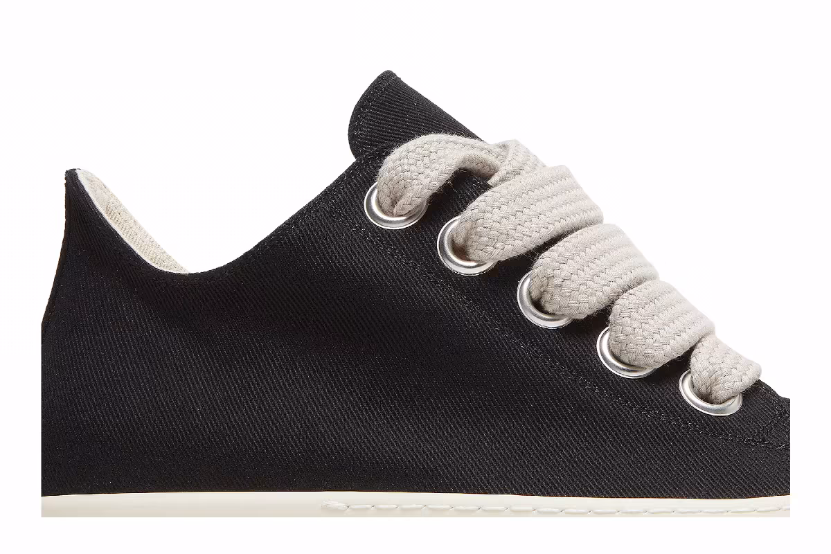Rick Owens DRKSHDW Fogachine Cotton Megalace Low Black Milk, view 3