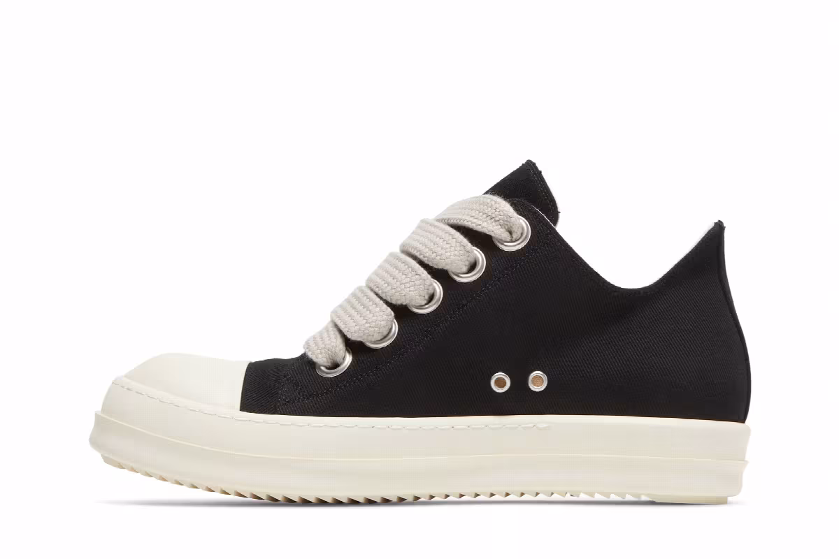 Rick Owens DRKSHDW Fogachine Cotton Megalace Low Black Milk, view 4