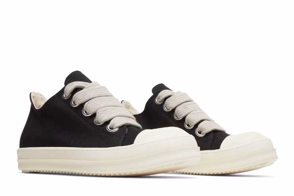 Rick Owens DRKSHDW Fogachine Cotton Megalace Low Black Milk, view 9