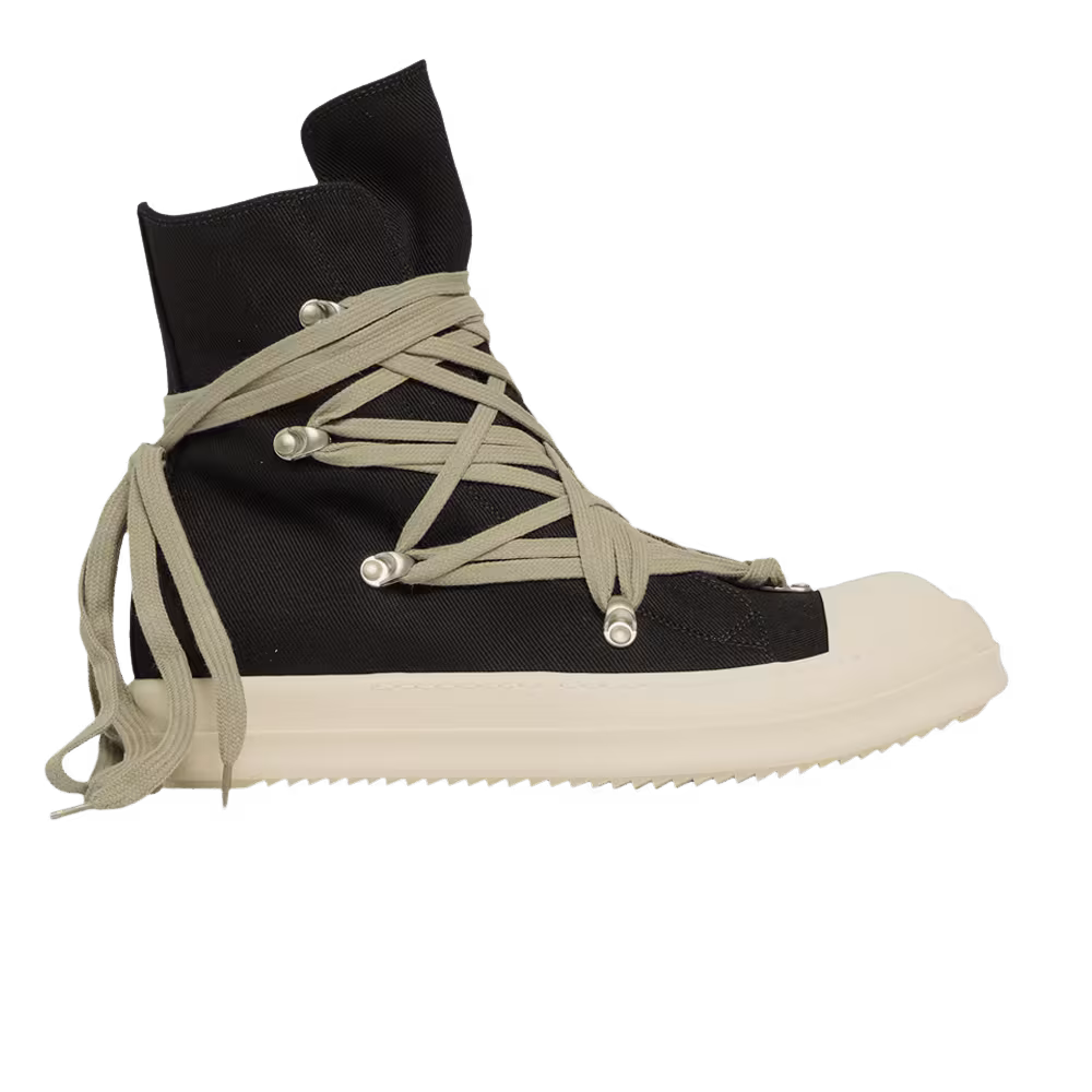 Rick Owens DRKSHDW Megalaced Low Black Milk