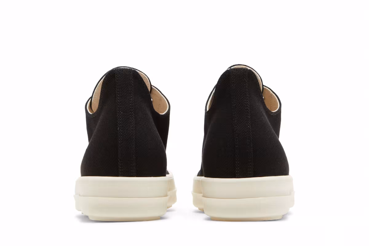 Rick Owens DRKSHDW Strobe Cotton Denim Low Black Milk, view 7