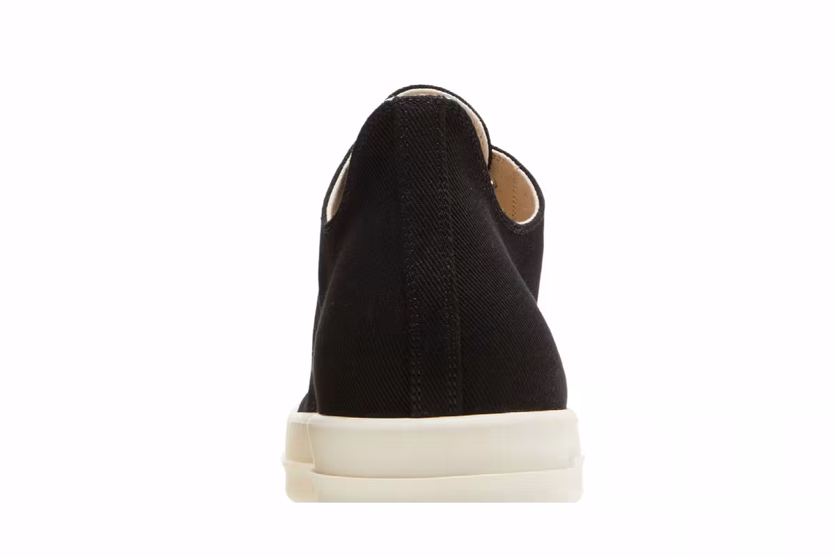 Rick Owens DRKSHDW Strobe Cotton Denim Low Black Milk, view 8