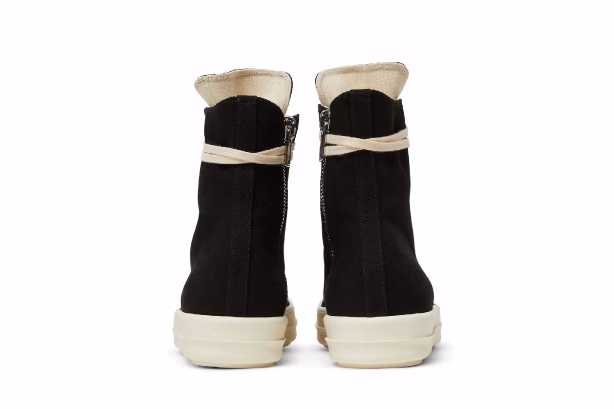 Rick Owens DRKSHDW Strobe Cotton Denim High Black Milk, view 7