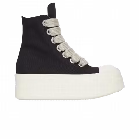 Rick Owens DRKSHDW Denim Mega Bumper Jumbolace Sneaker 'Black Milk'