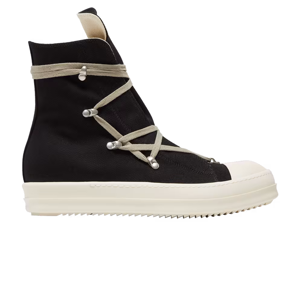Rick Owens DRKSHDW Strobe Cotton Denim Hexa High Black Milk