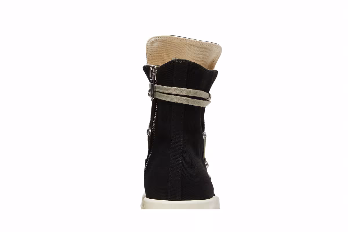 Rick Owens DRKSHDW Strobe Cotton Denim Hexa High Black Milk, view 8