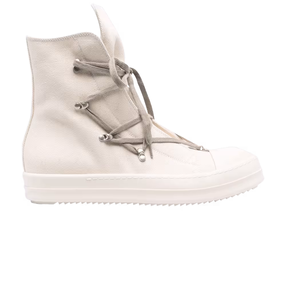 Rick Owens DRKSHDW Strobe Cotton Denim Hexa High Natural Milk