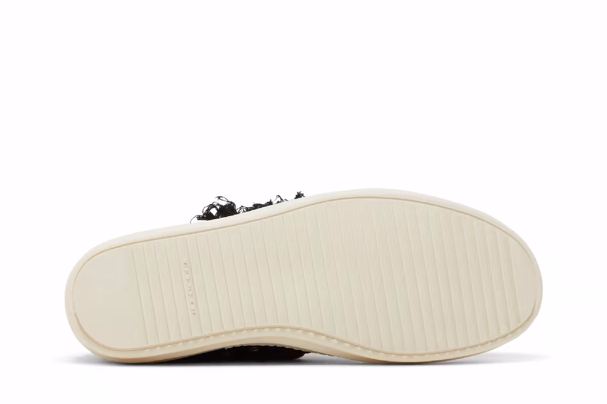 Rick Owens DRKSHDW Strobe Cotton Denim Slashed Low Black Milk, view 5