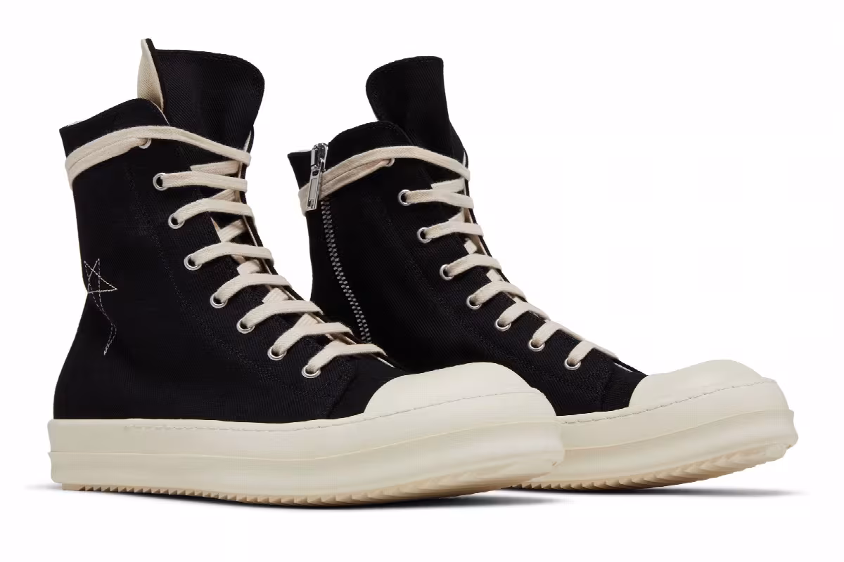 Rick Owens DRKSHDW Fogachine Pentagram Embroidery High Black Milk, view 9
