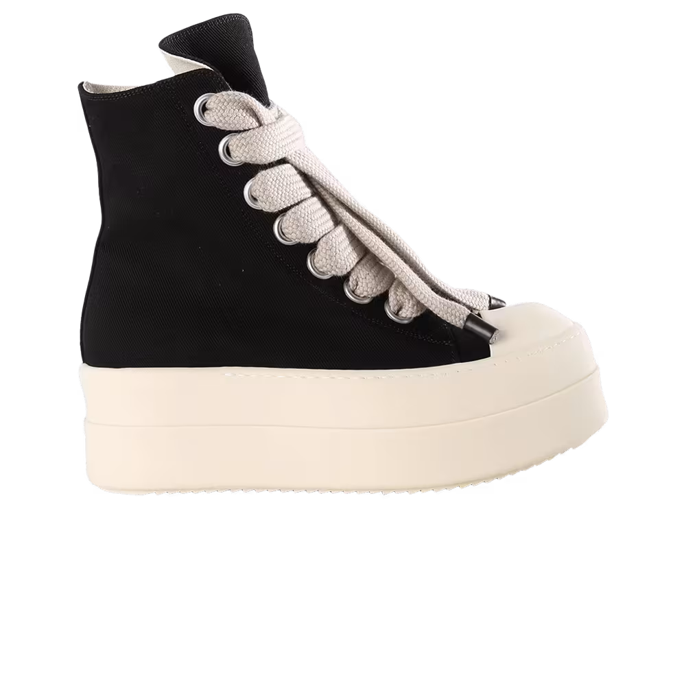 Rick Owens DRKSHDW Mega Bumper Jumbolace Sneaker Black MIlk