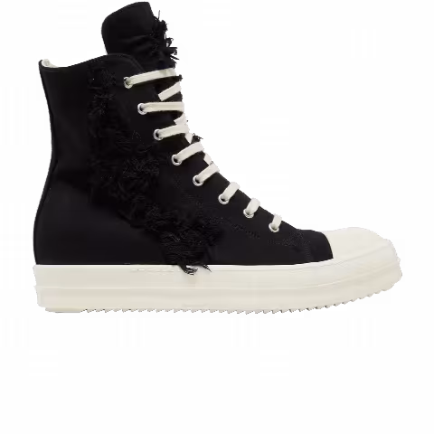 Rick Owens DRKSHDW Strobe Cotton Denim Slashed High 'Black Milk'