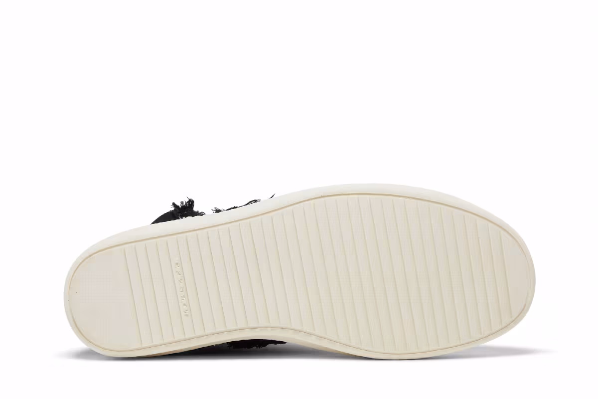 Rick Owens DRKSHDW Strobe Cotton Denim Slashed High Black Milk, view 5