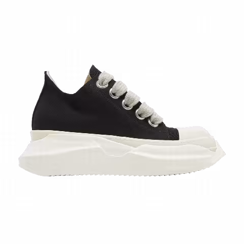 Rick Owens DRKSHDW Fogachine Cotton Denim Megalace Abstract Low 'Black Milk'
