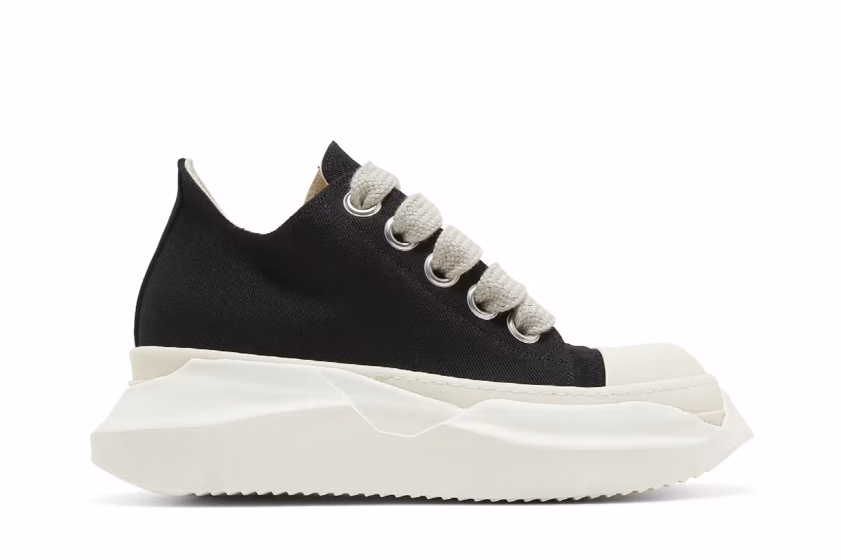 Rick Owens DRKSHDW Fogachine Cotton Denim Megalace Abstract Low Black Milk, view 2