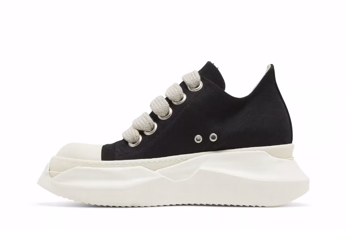 Rick Owens DRKSHDW Fogachine Cotton Denim Megalace Abstract Low Black Milk, view 4