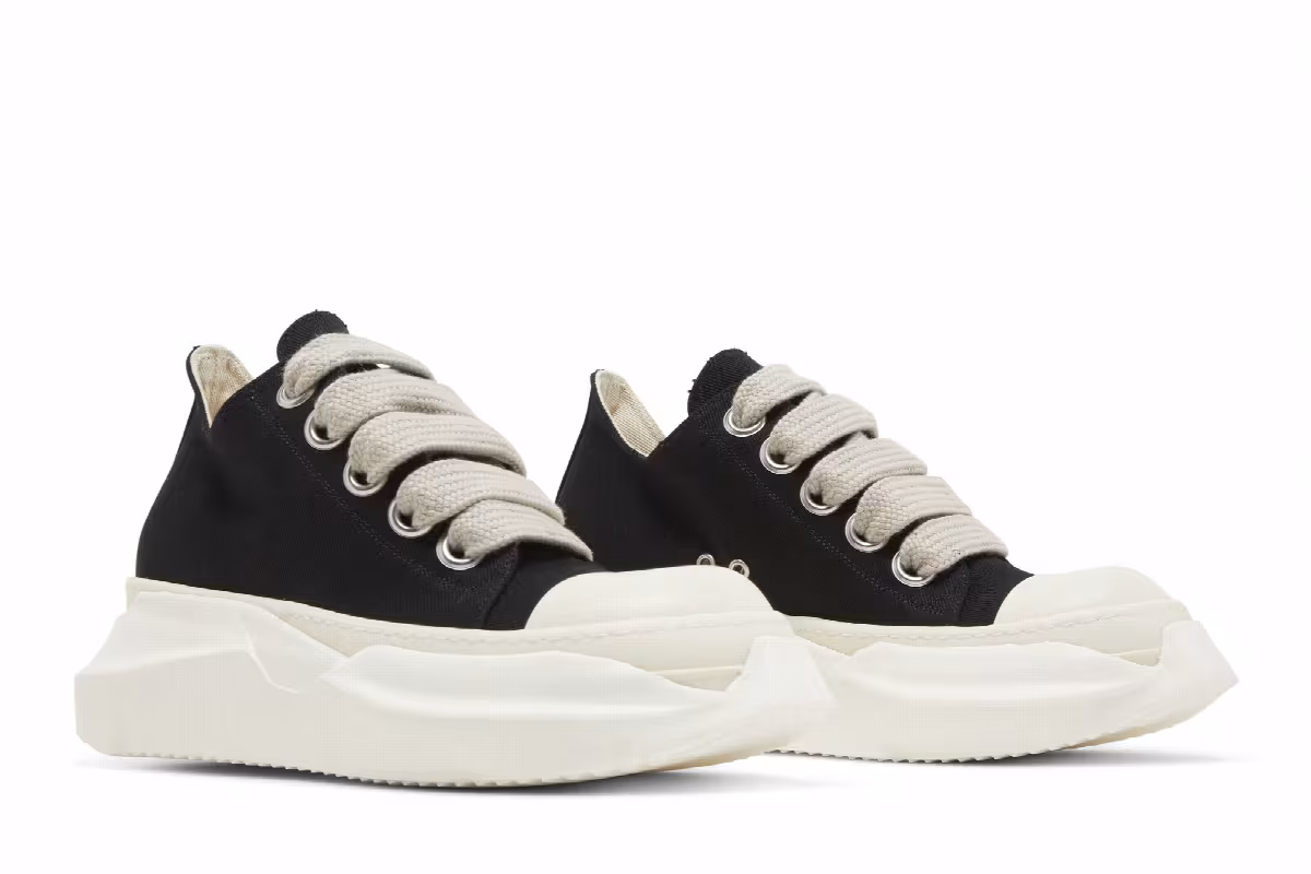 Rick Owens DRKSHDW Fogachine Cotton Denim Megalace Abstract Low Black Milk, view 9