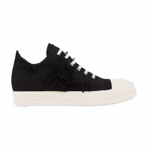 Rick Owens DRKSHDW Fogachine Slashed Stretch Denim Low 'Black Milk'