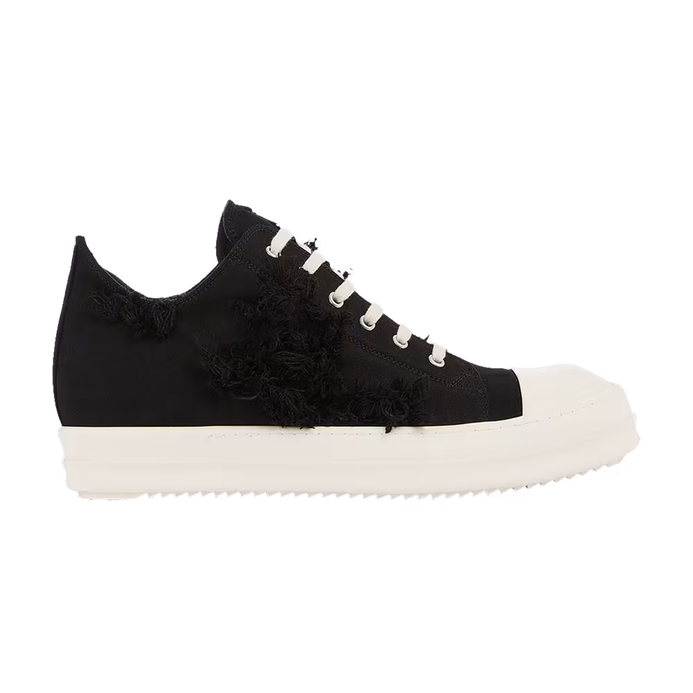 Rick Owens DRKSHDW Fogachine Slashed Stretch Denim Low Black Milk