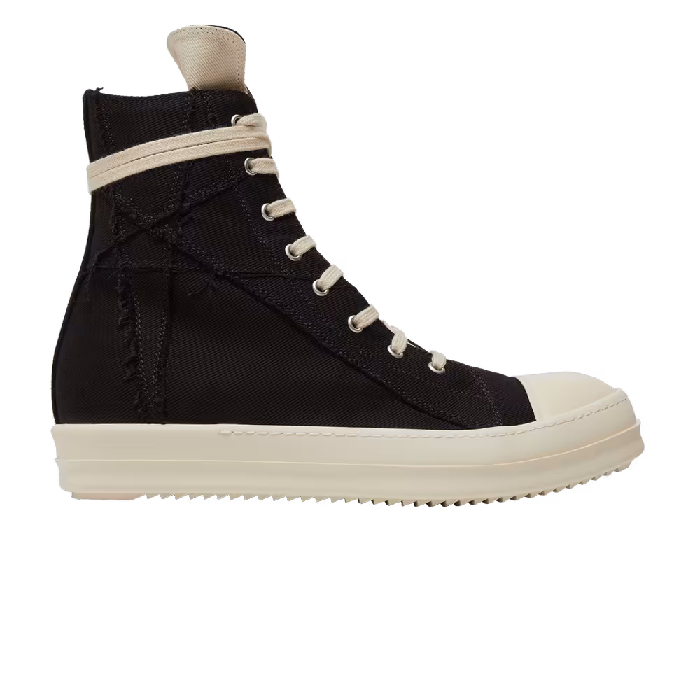 Rick Owens DRKSHDW Strobe Cotton Denim Penta High Black Milk