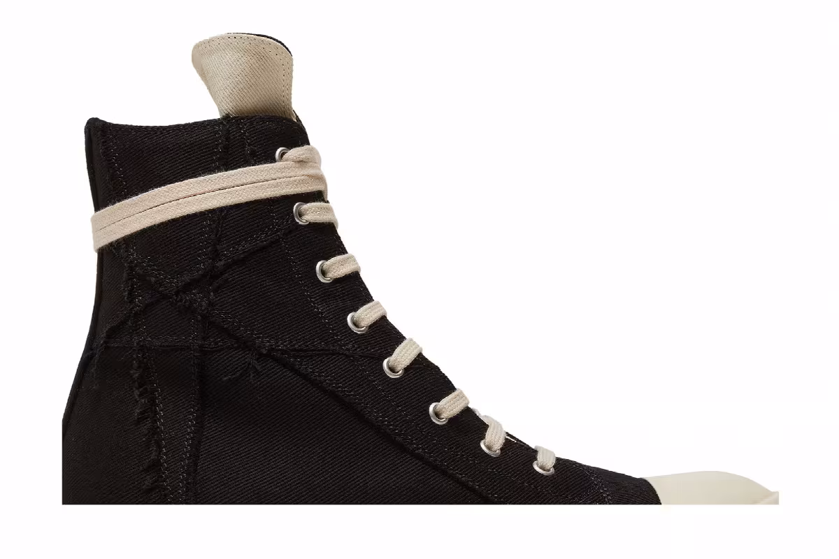 Rick Owens DRKSHDW Strobe Cotton Denim Penta High Black Milk, view 3