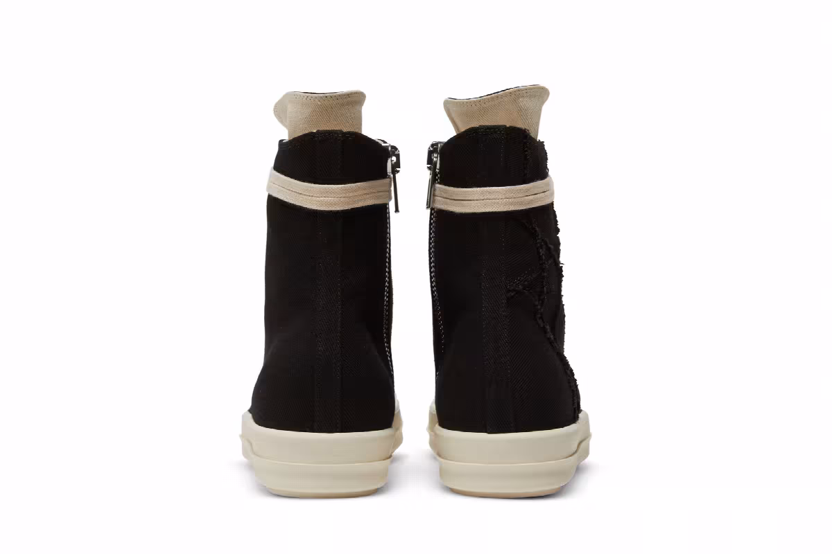 Rick Owens DRKSHDW Strobe Cotton Denim Penta High Black Milk, view 7
