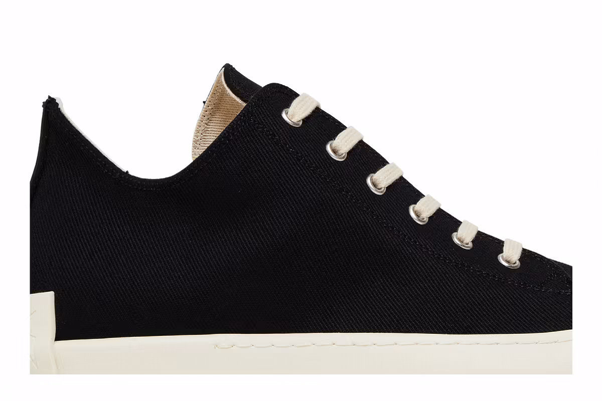 Rick Owens DRKSHDW Fogachine Cotton Denim Low Black Milk, view 3