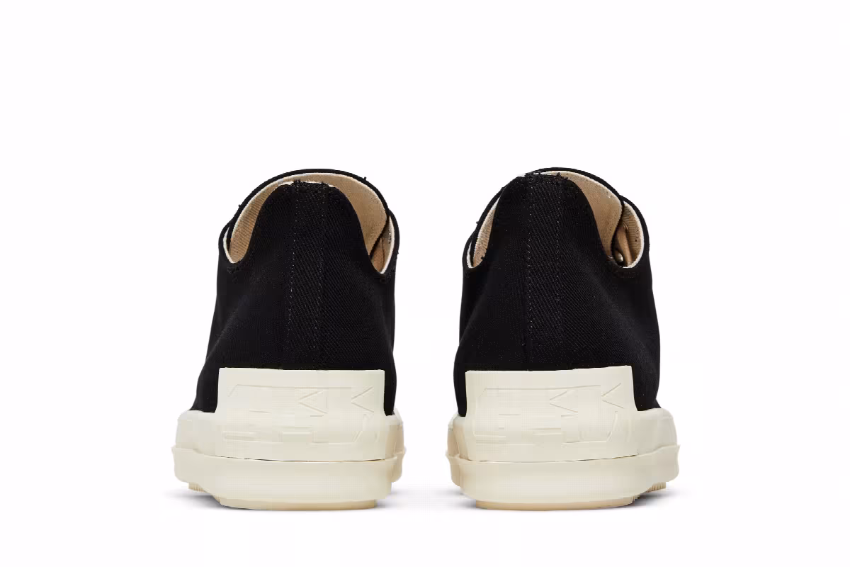 Rick Owens DRKSHDW Fogachine Cotton Denim Low Black Milk, view 7