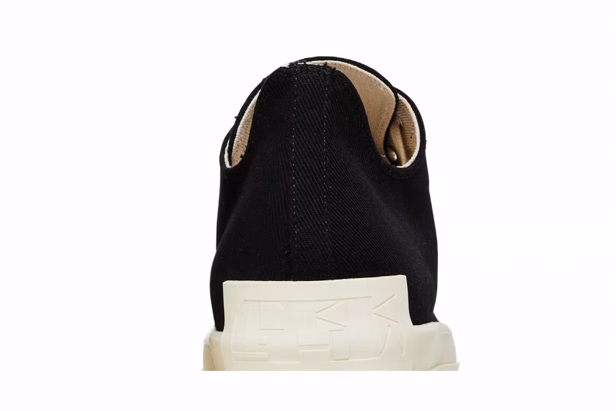 Rick Owens DRKSHDW Fogachine Cotton Denim Low Black Milk, view 8