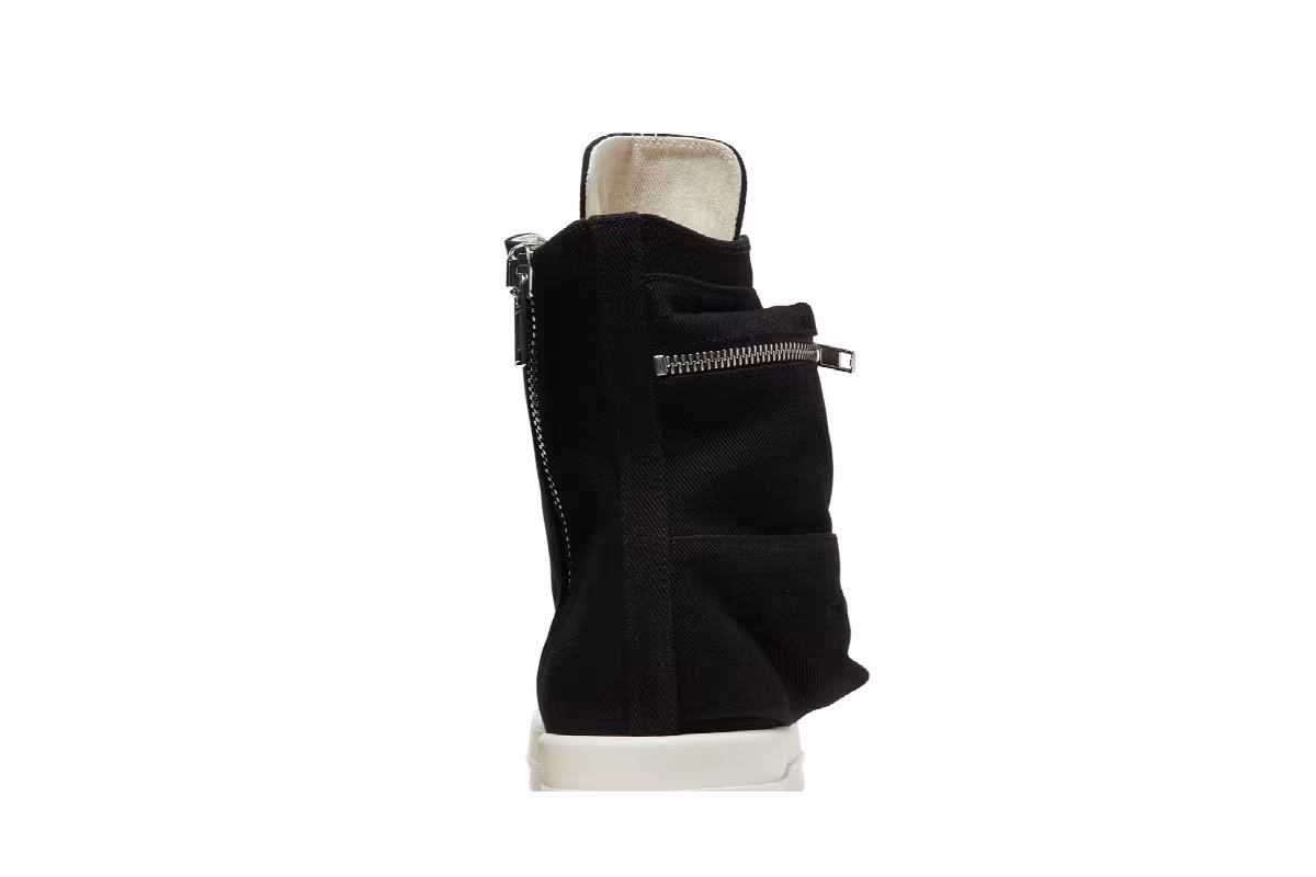Rick Owens DRKSHDW Strobe Cotton Denim Cargo High Black Milk, view 8