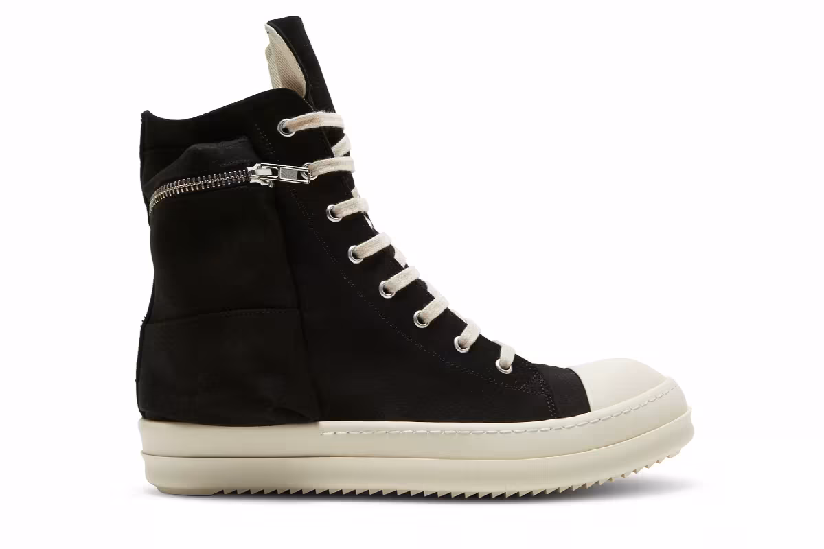 Rick Owens DRKSHDW Gethsemane Cotton Cargo High Black Milk, view 2