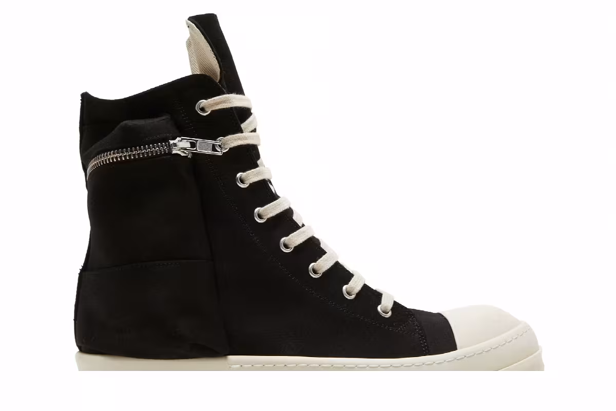 Rick Owens DRKSHDW Gethsemane Cotton Cargo High Black Milk, view 3