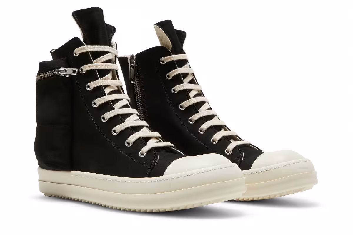 Rick Owens DRKSHDW Gethsemane Cotton Cargo High Black Milk, view 9