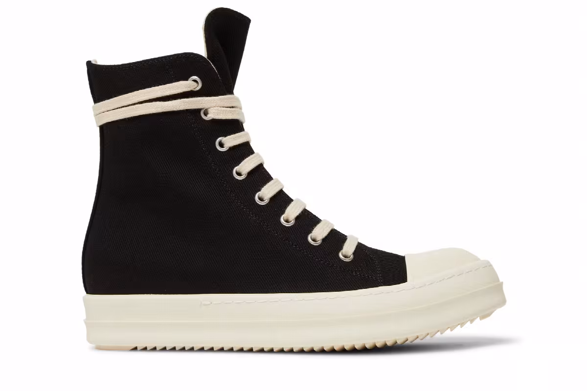 Rick Owens Women's DRKSHDW Strobe Cotton Denim High Black Milk, view 2