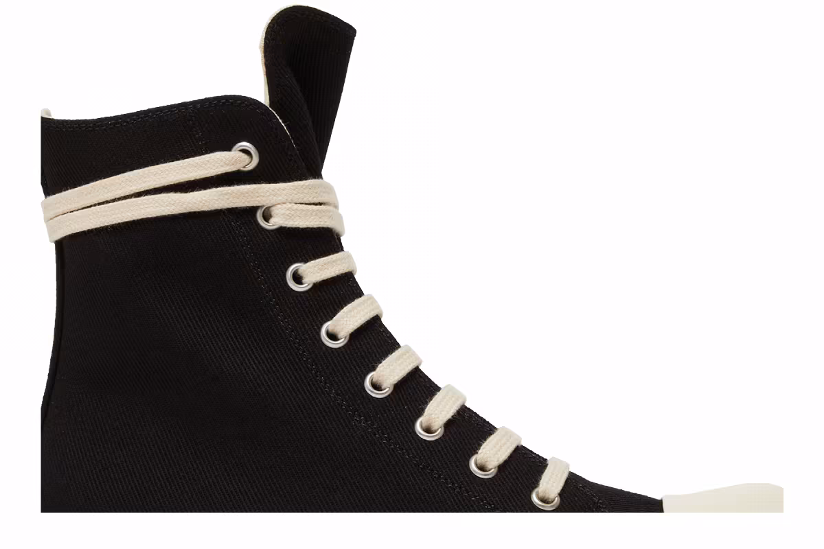 Rick Owens Women's DRKSHDW Strobe Cotton Denim High Black Milk, view 3