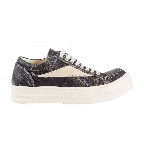 Rick Owens DRKSHDW Wmns Vintage Sneaker 'Black Washed Foil Milk'