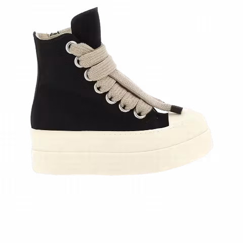 Rick Owens Wmns DRKSHDW Mega Bumper Jumbolace Sneaker 'Black Milk'