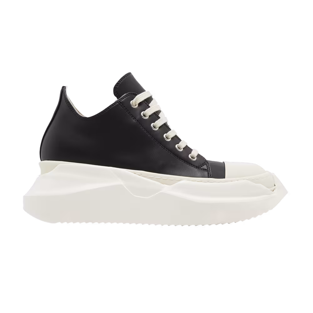 Rick Owens Women's DRKSHDW Strobe Leather Abstract Low Black Milk