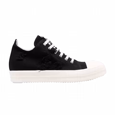 Rick Owens Wmns DRKSHDW Strobe Cotton Denim Slashed Low 'Black Milk'