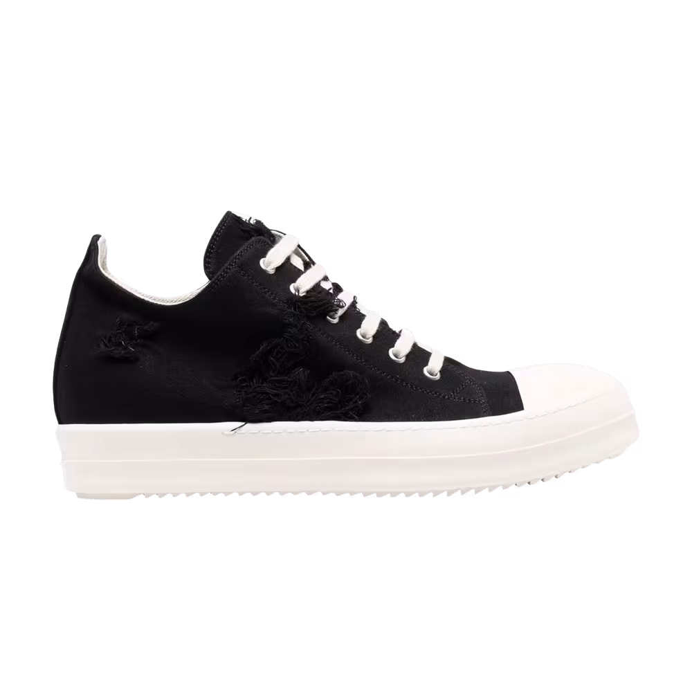 Rick Owens Women's DRKSHDW Strobe Cotton Denim Slashed Low Black Milk