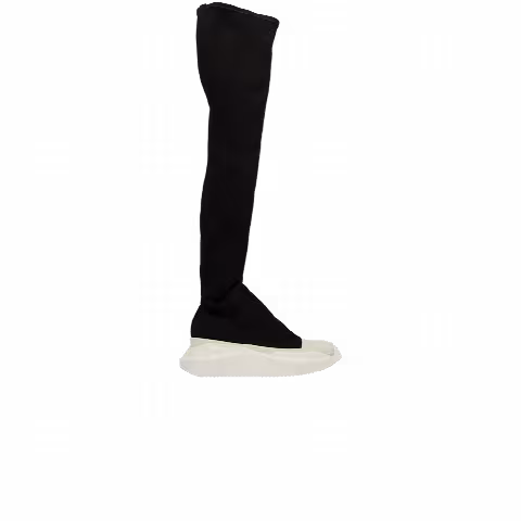 Rick Owens Wmns DRKSHDW Fogachine Stretch Denim Abstract Stockings 'Black Milk'