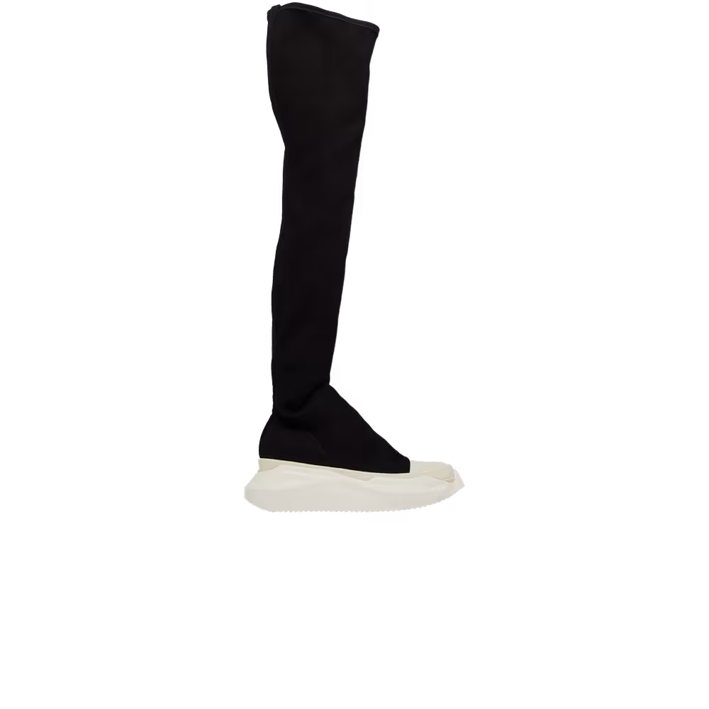 Rick Owens Women's DRKSHDW Fogachine Stretch Denim Abstract Stockings Black Milk