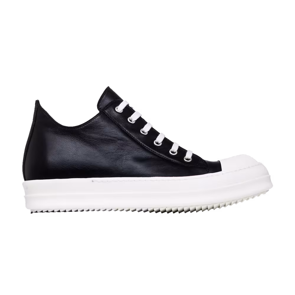 Rick Owens Ramones Low Black Leather